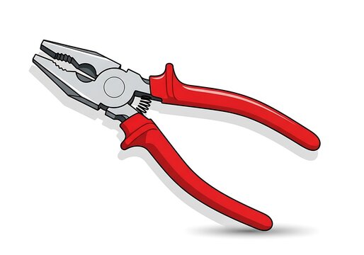red pliers tool on white background clip art preview