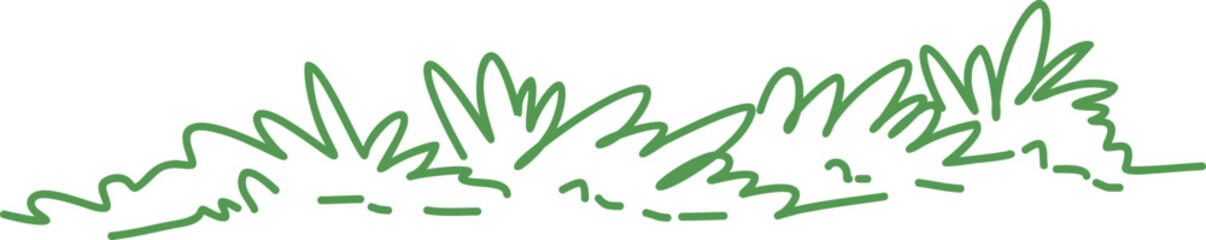Hand Drawn Grass Line