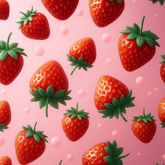 strawberry seamless background. the image generated by ia