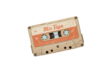 Obraz premium Vintage Mix Tape Cassette with Faded Look mixtape cassette tape