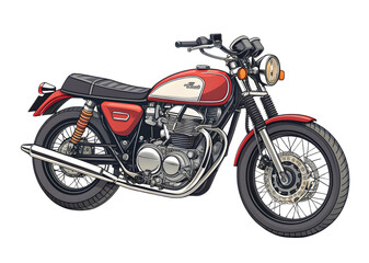 Motorcycle on a white background