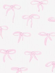 Watercolor background with pink bows