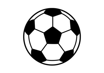 Fototapeta premium Abstract Representation of a Soccer Ball in Black and White on transparent background
