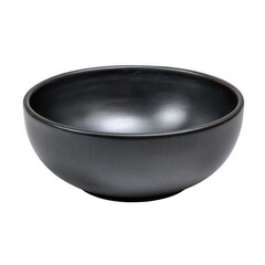 Empty black ceramic bowl 