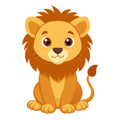 lion cartoon isolated on white