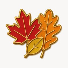 Obraz premium Colorful autumn leaves illustration.