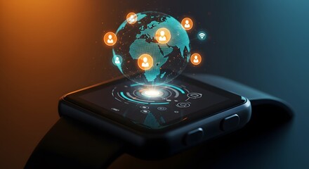 Smartwatch Connectivity and Global Digital Communication Interface 2