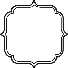 ornamental Frame or borders icon in line. isolated on transparent background. decorative Different shapes. Photo, mirror Vintage, retro design.