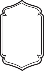 ornamental Frame or borders icon in line. isolated on transparent background. decorative Different shapes. Photo, mirror Vintage, retro design.