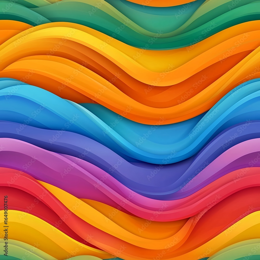 Poster abstract colorful wavy lines pattern with smooth gradient texture design illustration