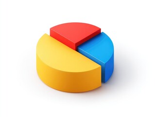 Obraz premium 3D pie chart with vibrant colors