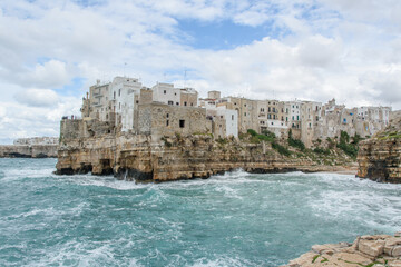 Polignano a Mare – Cliffside Old Town with Whitewashed Buildings above Adriatic Sea, Apulia, Italy
