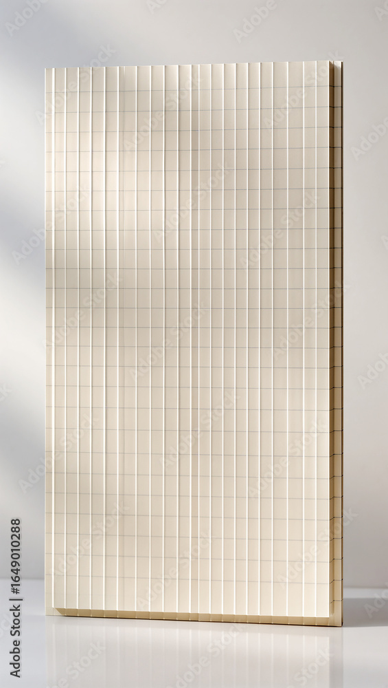 Poster creative notebook resting on a clean surface with soft lighting
