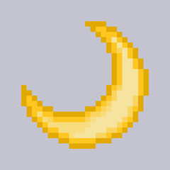 Fototapeta premium crescent moon in pixel art