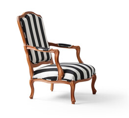 Classic armchair isolated on white background .