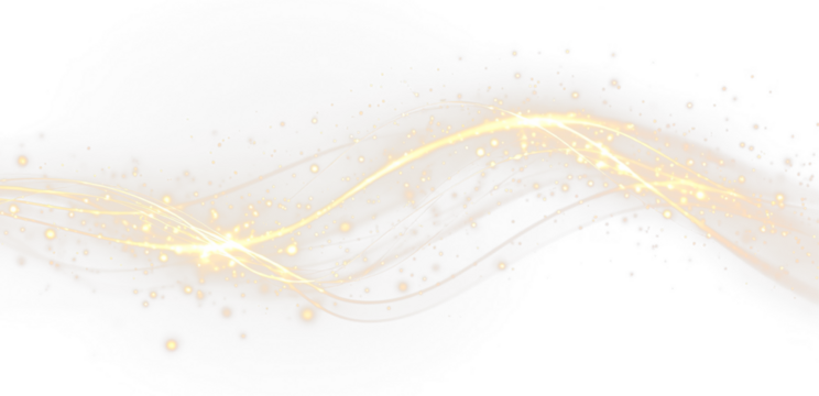 Speed light streak PNG with flowing yellow curve