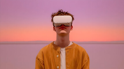 virtual reality game in a colorful immersive room filled with motion sensors