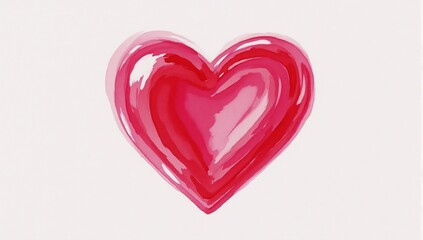 Obraz premium Heart-shaped gem depicted in watercolor style