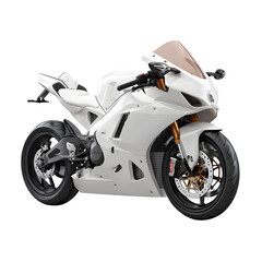 motorcycle on white background