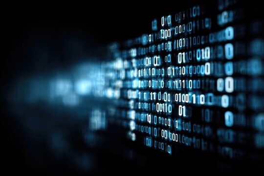 Abstract digital binary code - Powered by Adobe