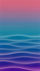 Fototapeta premium Vibrant waves dance under a pastel sky at sunset