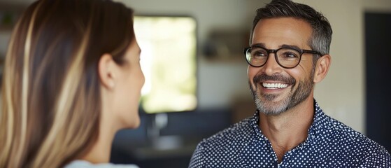 Smiling Couple, Happy Relationship, Domestic Bliss, Intimate Conversation