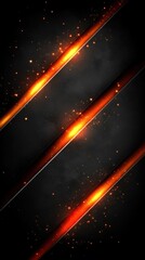 Fiery Glowing Lines Abstract Background