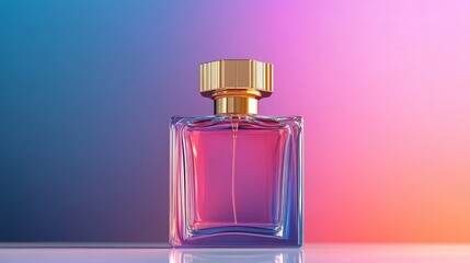 Luxurious Perfume Bottle with Elegant Soft Gradient Design for Modern Aromatherapy and Beauty