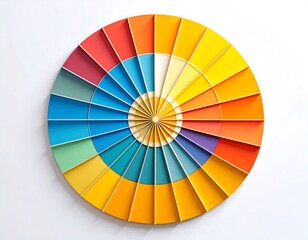 Obraz premium Circular color wheel with radiating segments