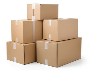Stack of Cardboard Shipping Boxes