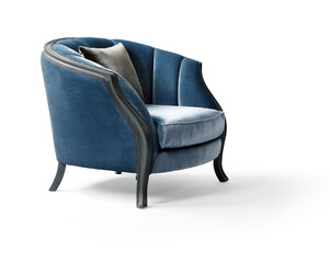 armchair isolated on white background .