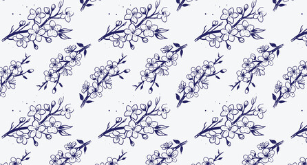 Soft romantic floral pattern ideal for textiles, packaging, and feminine branding.