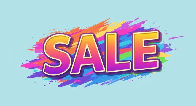Exciting discount sale event online store promotional content colorful background vibrant viewpoint consumer attraction