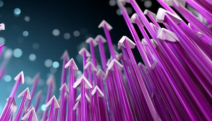 Dynamic Ascent Abstract Purple Arrows Pointing Upward Symbolizing Growth and Success