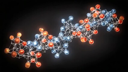 DNA strand molecular structure animation sequence - Powered by Adobe