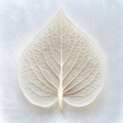 a beautiful leaf on white background
