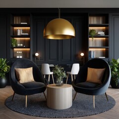 Modern living room design inspiration cozy home interior decor warm colors aesthetic view contemporary style