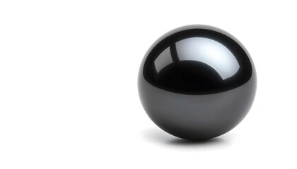 Isolated black sphere on white background