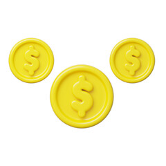 Three golden dollar coins