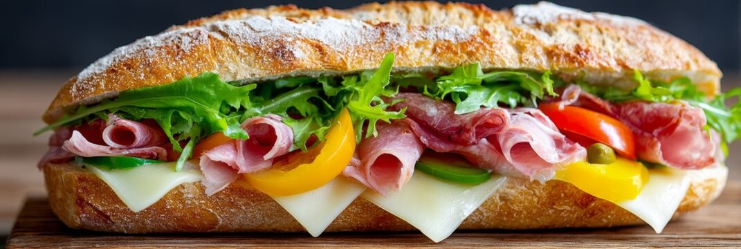 Artisanal Sandwich with Curated Ingredients for an Ideal Breakfast and Lunch Catering Experience
