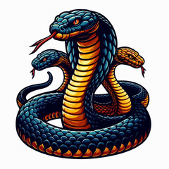 Fototapeta premium vector illustration of king cobra