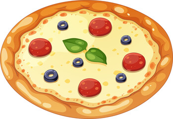 pizza isolated on white background