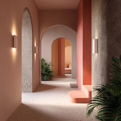 Stylish interior design exploration modern architecture digital art contemporary space wide angle home aesthetic