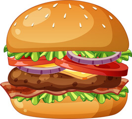 hamburger isolated on white