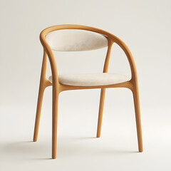 wooden chair isolated on white