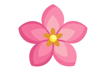 Pink flower vector illustration with a natural floral design, perfect for spring or summer cards