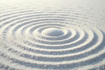 Obraz premium Circular sand pattern, subtle gradient, soft light gray background, gray, texture background, image