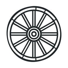 Obraz premium Circular design of a traditional wheel for creative projects