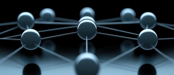 Abstract Network Structure: Interconnected Spheres Representing Global Connectivity and Complex Systems