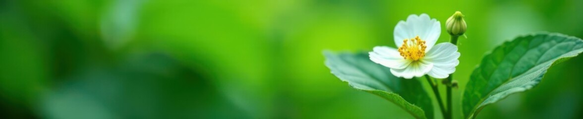 Close-up of delicate cucumber flower and leaves , cucumber flower, cucurbitaceae, summer